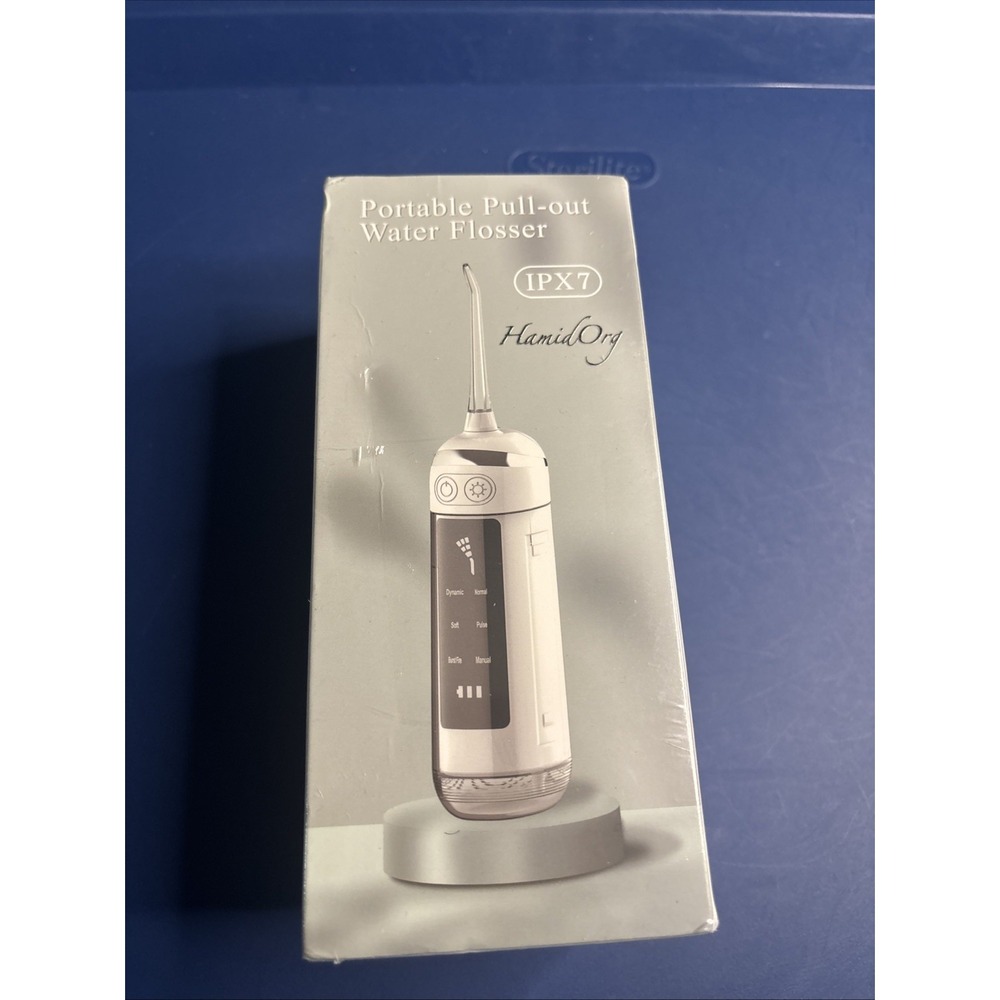 IPX7 Portable Pull-out Water Flosser Hamid Org Dental Teeth Cleaner